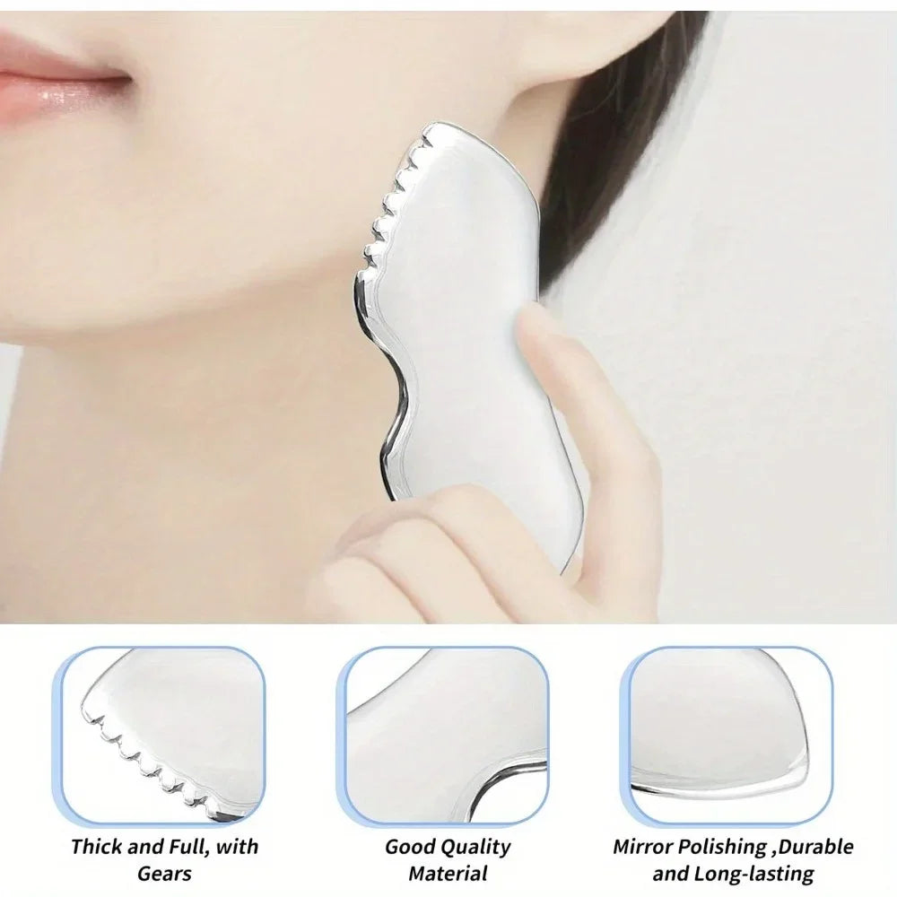 Gua Sha Stainless Steel, Metal Face